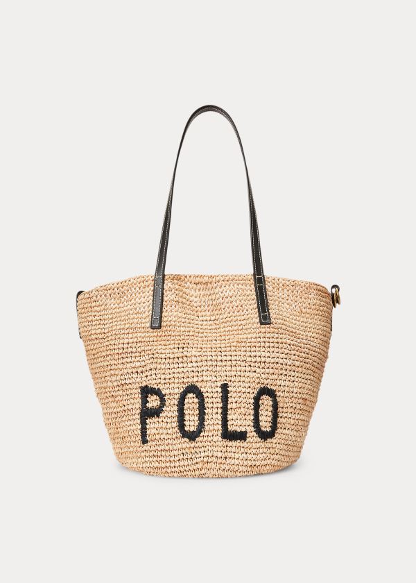 Sacolas Polo Ralph Lauren Raffia Medium Mulher 19256-EKZO